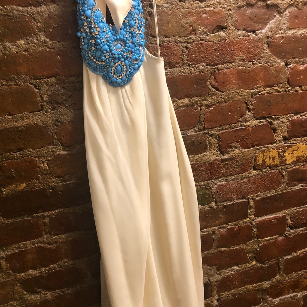 Haute hippie silk halter with stone detail